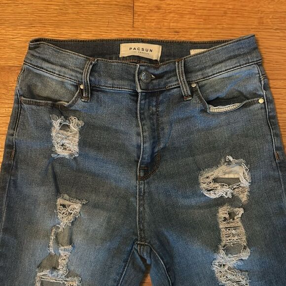 Pacsun Distressed High-Rise Ankle Jegging Size 25 - Picture 2 of 5
